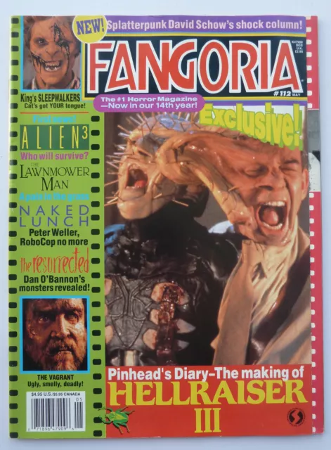 Fangoria #112 - Horror Monster Magazine - Hellraiser III - May 1992 VF+ 8.5