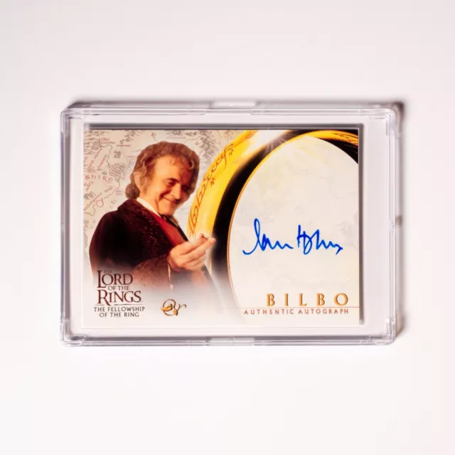 Topps 2001 Lord of the Rings Fellowship of the Ring BILBO Autograph Card MINT