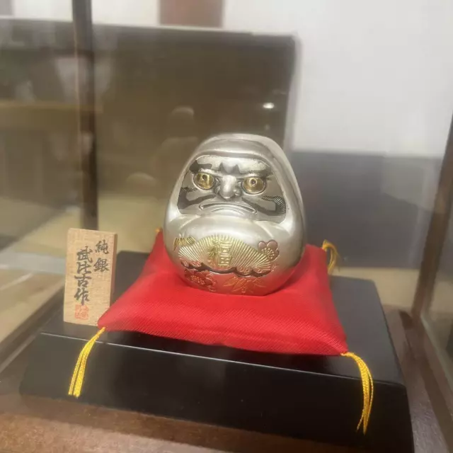 Takehiko Sterling Silver Ornament Daruma Good Condition From Japan