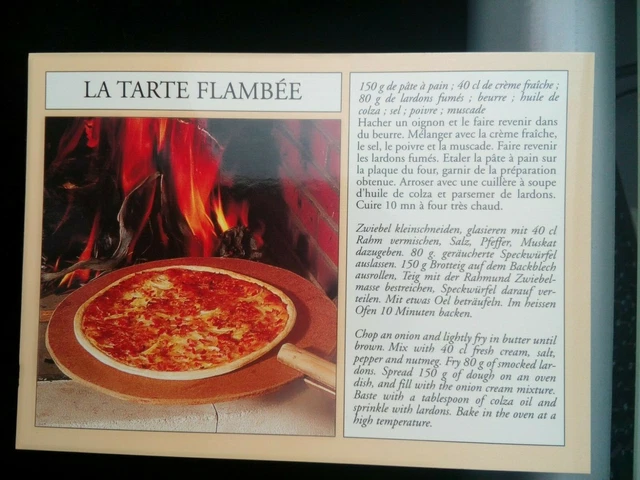 Cpsm Cpm Recette La Tarte Flambée