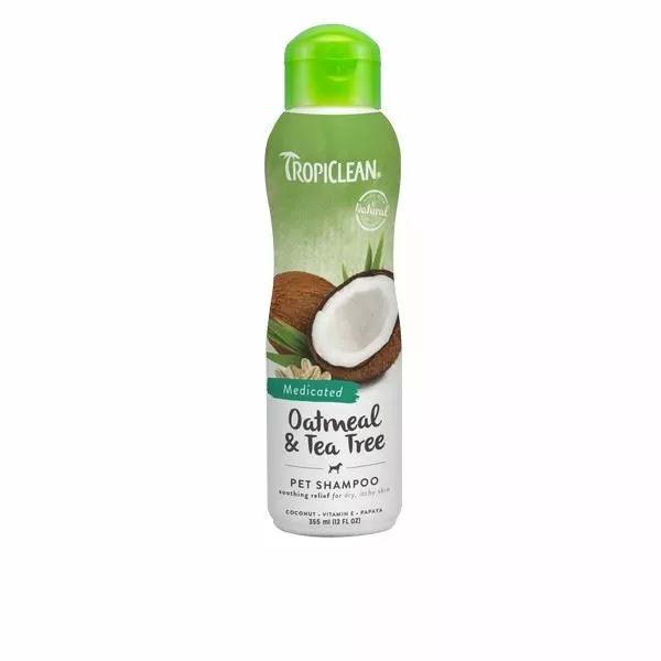 Tropiclean Avoine & Thé Arbre Shampooing Médicamenteux Démangeaison Relief pour