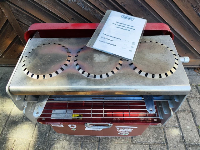 Cramer Camping Gas Koffer-Grill Toscana 3-flammig 4,8kW