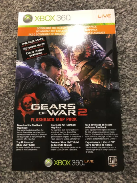 Vintage - Gears Of War 2 - Flashback Map Pack - Microsoft Xbox 360 - Download!