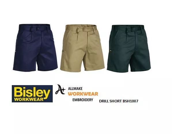 Bisley Shorts BISLEY WORKWEAR MENS ORIGINAL COTTON DRILL WORK SHORTS BSH1007