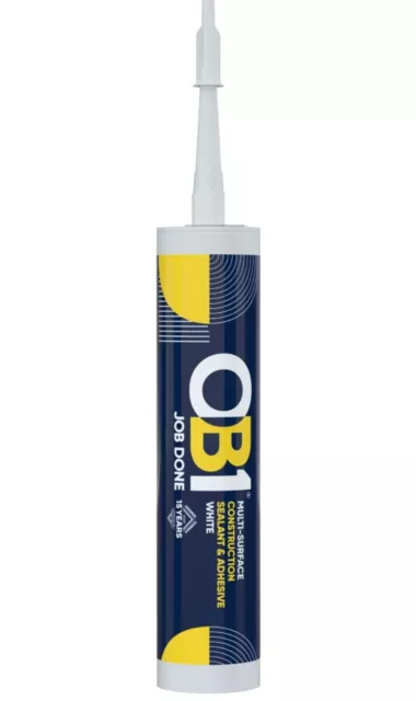 OB1 Waterproof Adhesive Sealant Builder Construction Hybrid Silicone ALL COLOURS