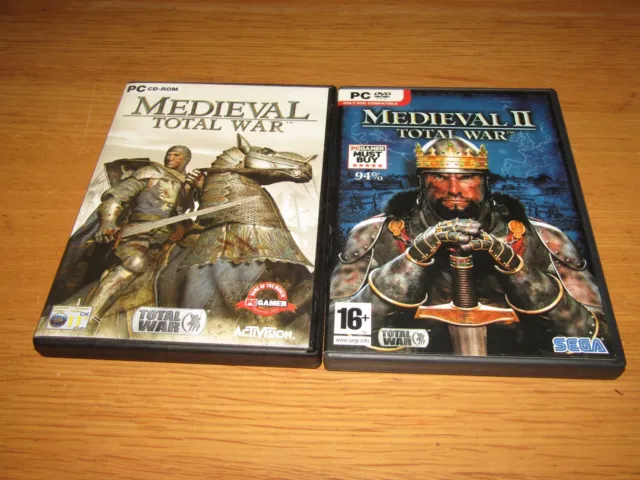 Medieval Total War + Total War 2 PC Game Bundle (Win 98/2000/ME/XP)