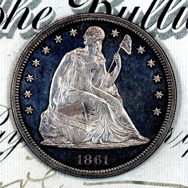 * 1861 Cameo Dmpl * Superb+ Gem Bu Seated Liberty Dollar * Original Collection