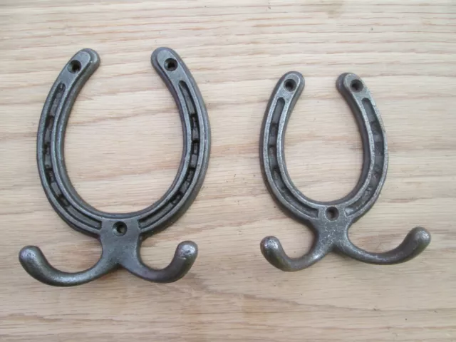 Cast Iron Decorative Fancy Double Horse Shoe Hook Coat Hanging Hook Hanger Pegs