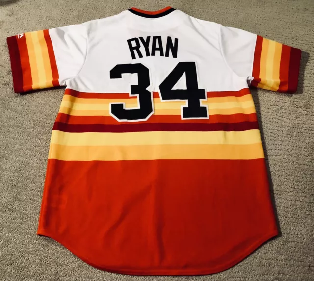 AUTHENTIC MAJESTIC SMALL, HOUSTON ASTROS NOLAN RYAN TBTC JERSEY 6240 MADE  IN USA