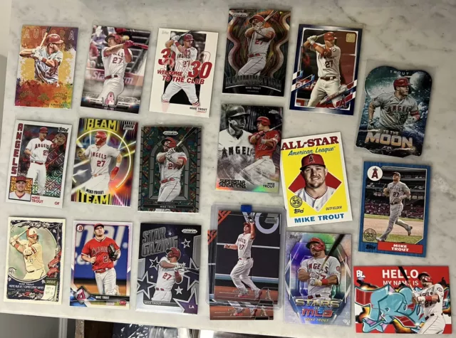 75 Card Mike Trout Lot Angels