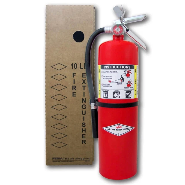 4-A:80-B:C 10 Lbs. ABC Dry Chemical Fire Extinguisher | (NEW) (FREE SHIPPING)