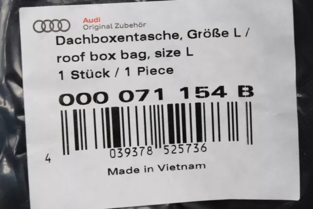 Original Audi Dachbox Aufbewahrung Gepäck Reisetasche groß 82 Liter 000071154B 3