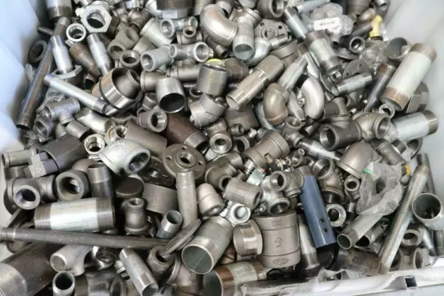 25 LBS Bulk Assorted Pipe Fittings Various Sizes Types Makers Material