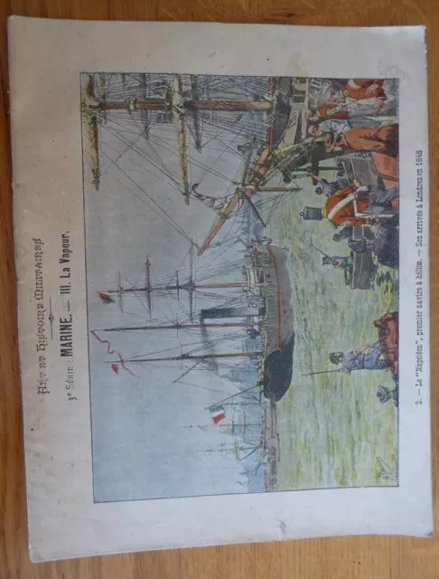 "MARINE, Le NAPOLEON 1er Navire à hélice en 1848" Ancien CAHIER COMPLET