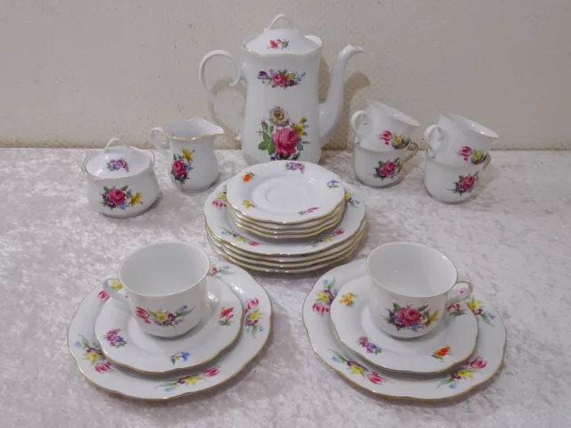 Pßvcdf - 21 Pz. Convoluzione Winterling Porcellana Servizio Vintage - Fiori