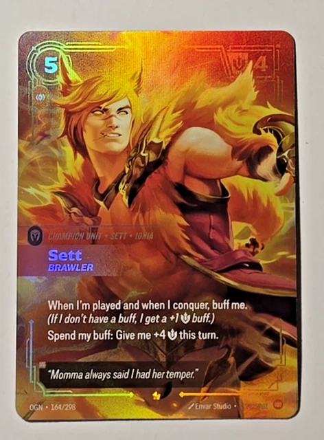 LEAGUE OF LEGENDS Riftbound Origins Sett Brawler Epic 164/298 £45.53 ...