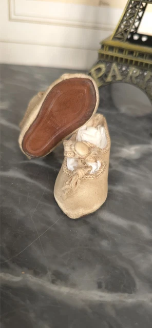 Chaussures Espadrilles Poupée Jumeau BRU Steiner SFBJ T 11 Cm No A L