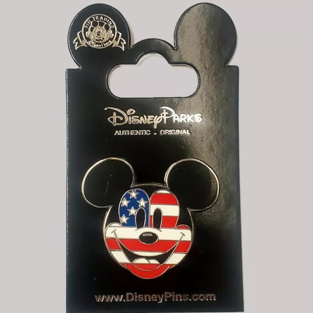 Mickey Mouse Lächeln - Amerikanische Flagge - Sammlerstück Pin - Brandneu -