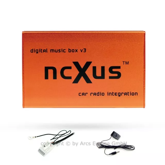 BT USB MP3 Wechsler ncXus V3 Pro VAG VW Seat Skoda RCD RNS CD MFD2 R100 - 12-Pin