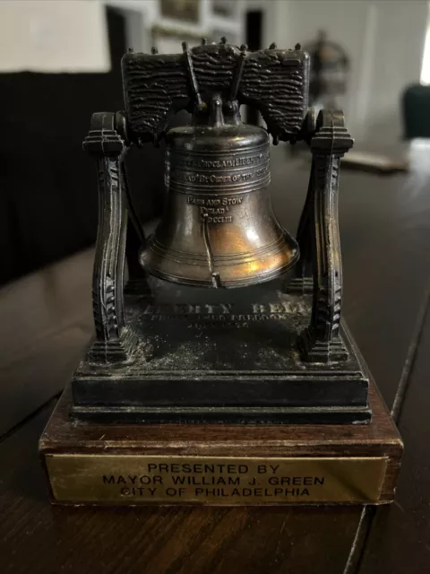 Vintage 1980s Liberty Bell Presentation Mayor William J. Green Philadelphia PA