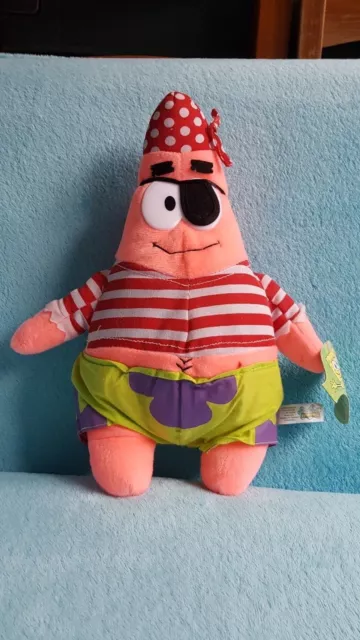 BNWT Play By Play Spongebob Squarepants - Pirate Patrick Star Soft Plush Toy 12"