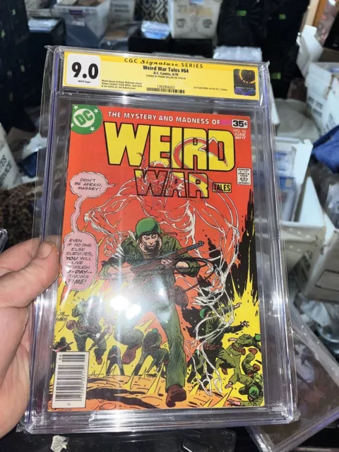 Weird War Tales #64 CGC 9.0 SS Key 1st Frank Miller work At DC 1978 SIGNED 🔑