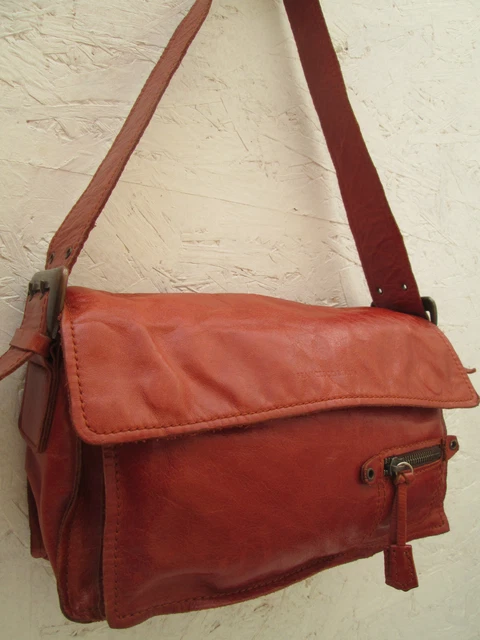 Sac à Main Dooney & Bourke Vintage - Cuir Esprit Croco Marron - Occasion En Bon état