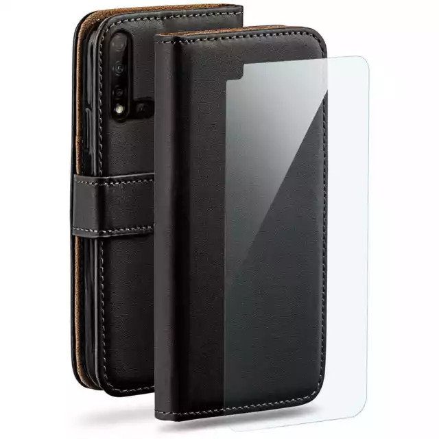 Handy Tasche für Huawei P20 Lite (2019) Schutz Hülle Etui Handyhülle mit Folie