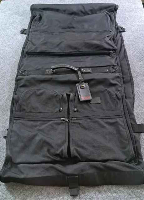 Tumi Garment Ballistic Nylon Alpha Bi Fold Suit Travel Black Bag 3