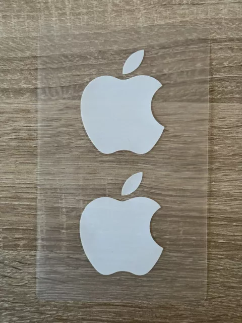 2x Apple Logo Sticker Aufkleber  für IPad IPhone  Mac  Apple TV ca. 46 x 60 mm