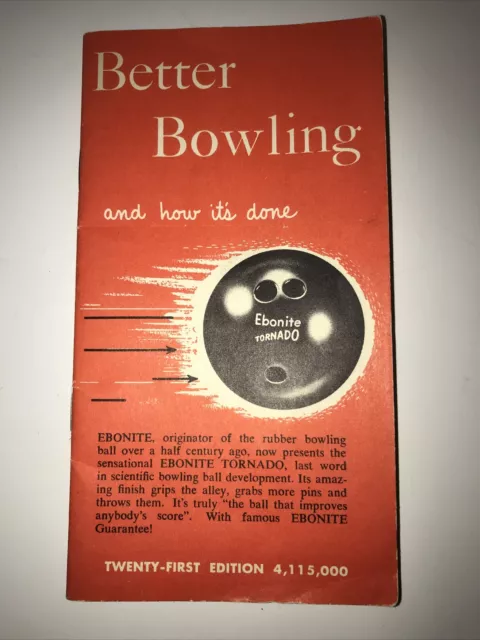 Better Bowling Ebonite Tornado Ball Advertising Booklet 1956 TH1010