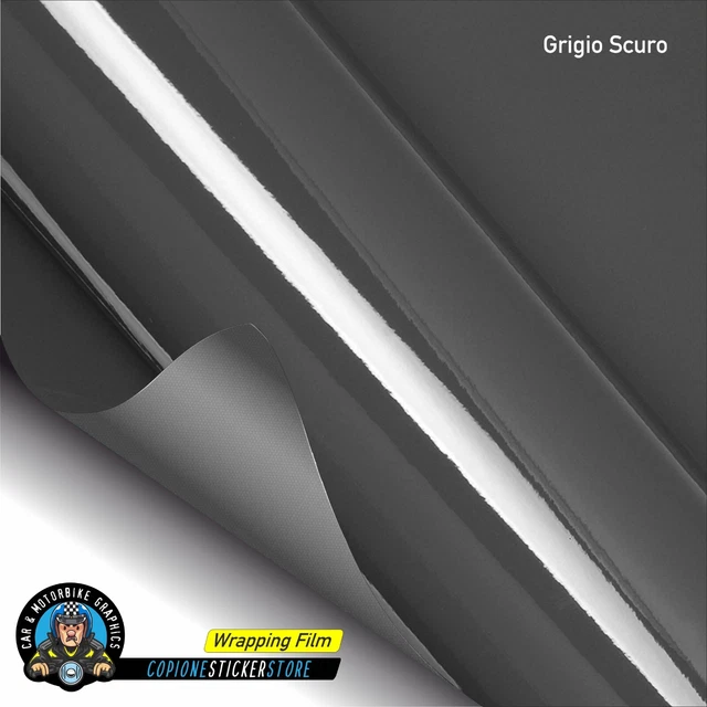 PELLICOLA ADESIVA WRAPPING GRIGIO OPACO CROMATO CANNA DI - Foto 7