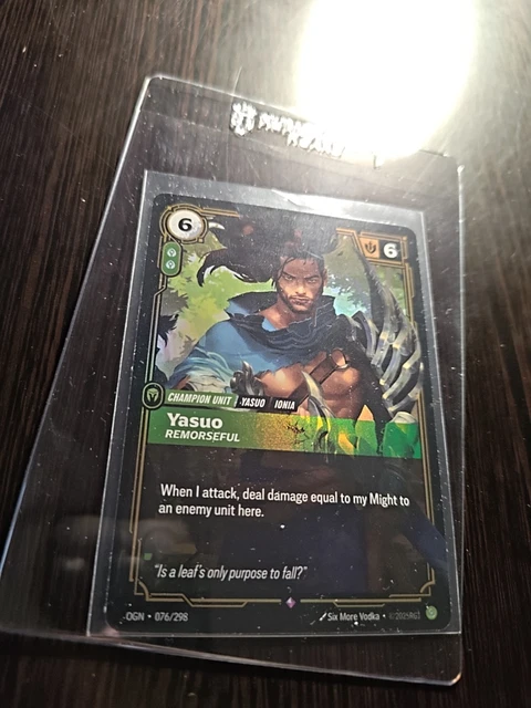 RIFTBOUND TCG LEAGUE of Legends Yasuo Remorseful 076/298 Origins NM ...