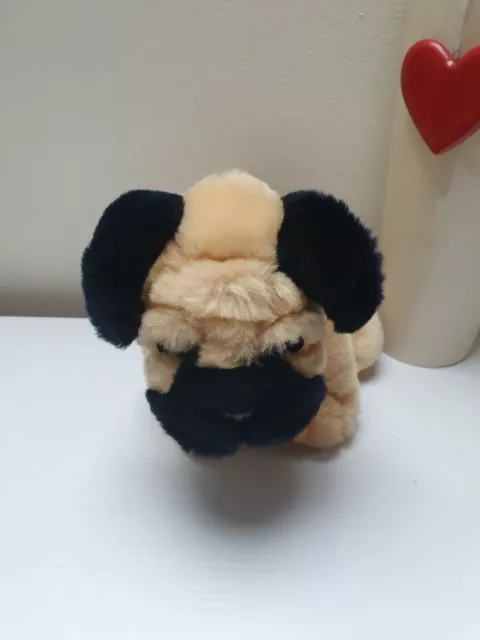 JOUETS À QUILLE vintage mignon chiot bouledogue peluche douce jouet câlins environ 8' de long