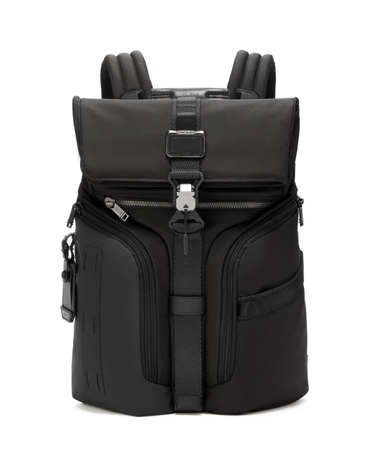 TUMI ALPHA BRAVO Logistics Flap Lid Backpack BLACK 0232759D MSRP $495 AUTHENTIC