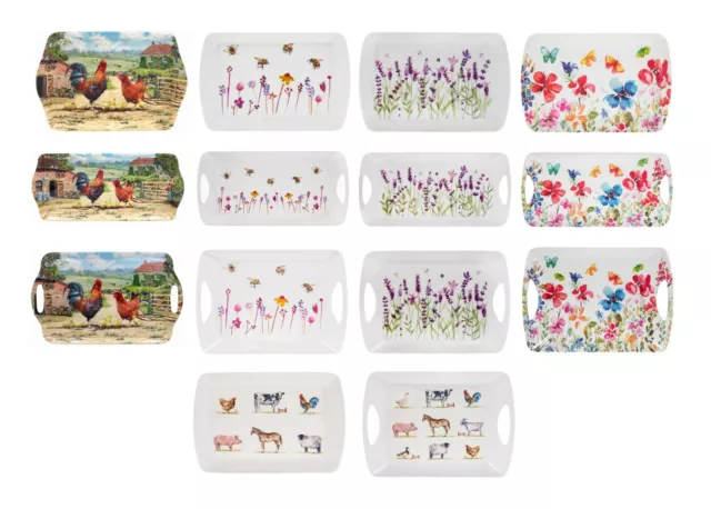 Coffee Tea Serving Tray Farm Hen Bee Sheep Countrylife Lavender Tradition S/M/L