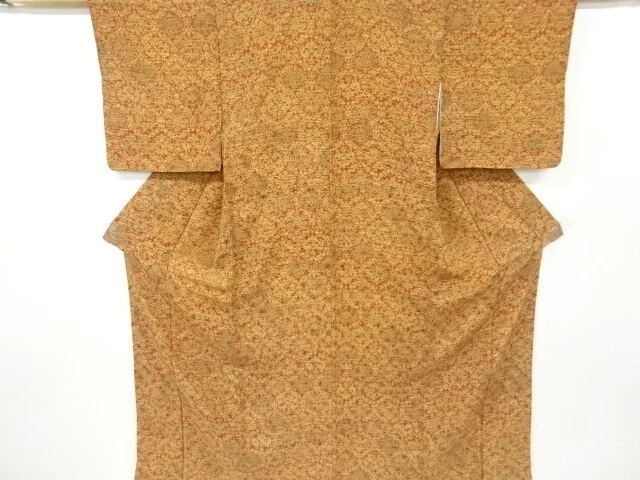 6615922: Japanese Kimono / Antique Kimono / Taisho Roman Style / Mon Kinsha / Fl