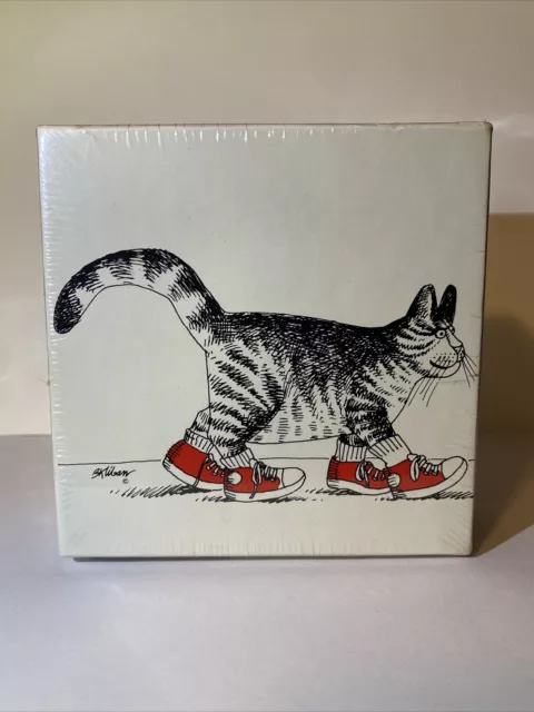 Kliban's Cats Sneaker  Cat Jigsaw Puzzle 7" x 7" - Vintage Box Sealed B. Kliban