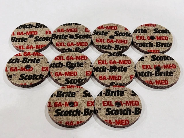 10 - Piece 3M Scotch-Brite 2"x1/4"x1/4" 6A Medium EXL Deburring Wheel 14064