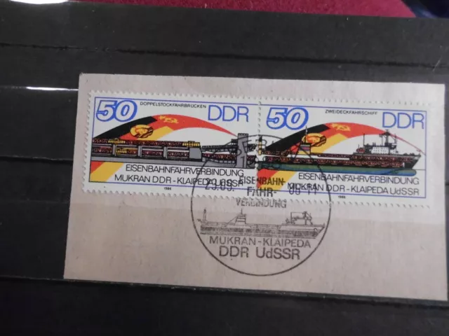 DDR  Mi. 3052 PF I 23.9.1986 gestempelt Eisenbahnfährverbindung DDR Litauen