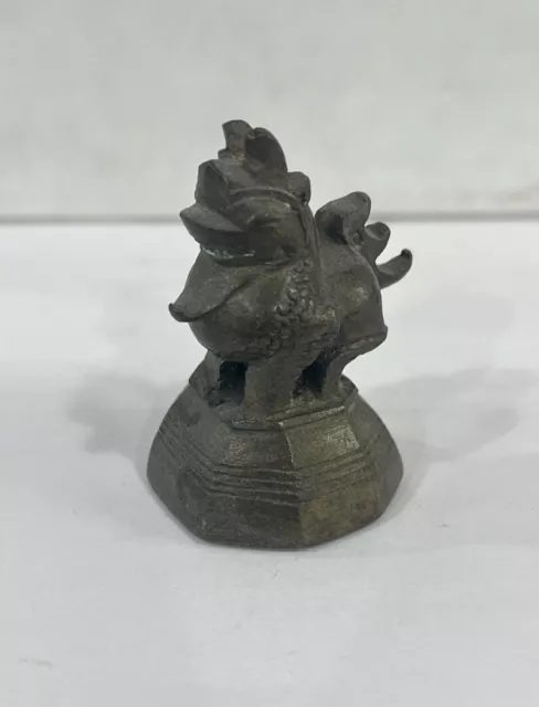 Vintage Dragon Rooster Duck Asia Antique Opium Weight  Bronze China 2.9 OZ 2
