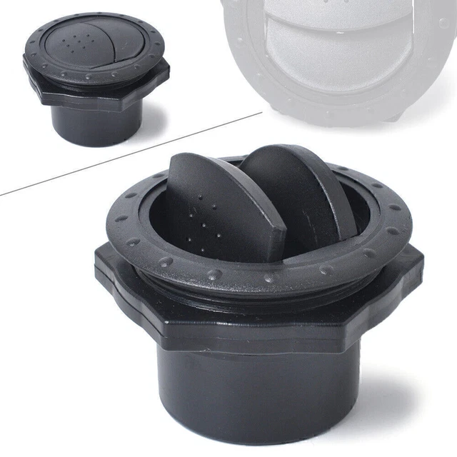 60mm Vent Air Outlet Rotating Round Ceiling Universal For RV Bus ATV A/C Black