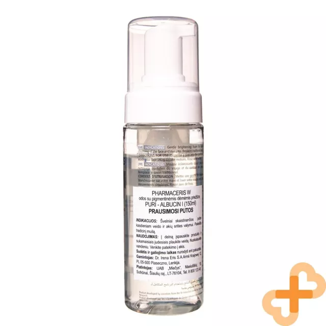 Pharmaceris W Puri Albucin I Blanchissant Mousse Visage Eye Démaquillage Calmant 2