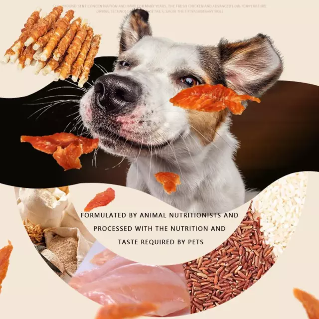 110g Chicken Wrapped Jerky Beef Twists Chews Snacks Pet Rawhide I1G8 Hot！！！ Z6P1