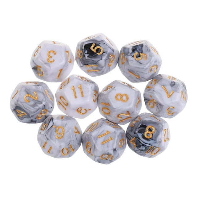 Bunblic Lot de 5-6 7 Pcs dés Polyédriques en Acrylique Antique Jeu de Rôle Jouets Rouges 6 Pcs
