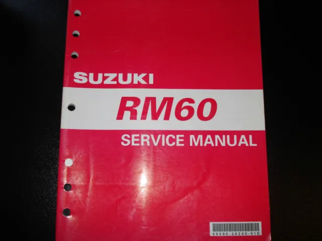 Suzuki 2003 RM60 Service Manual P/N 99500-20240-01E