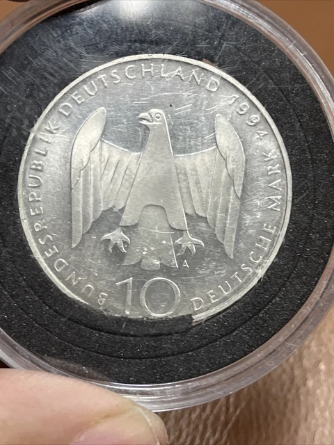 Germany Silver Coin 10 Mark 1994  The German Resistance 1933 - 1945