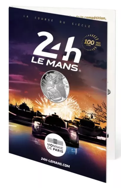 FRANCE FRANKREICH 10 € Silbermünze silber Le Mans 24H Hundertjahrfeier COINCARD