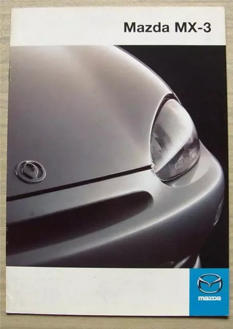 MAZDA MX-3 Car UK Market Sales Brochure 1998 #MCAG836 2/98