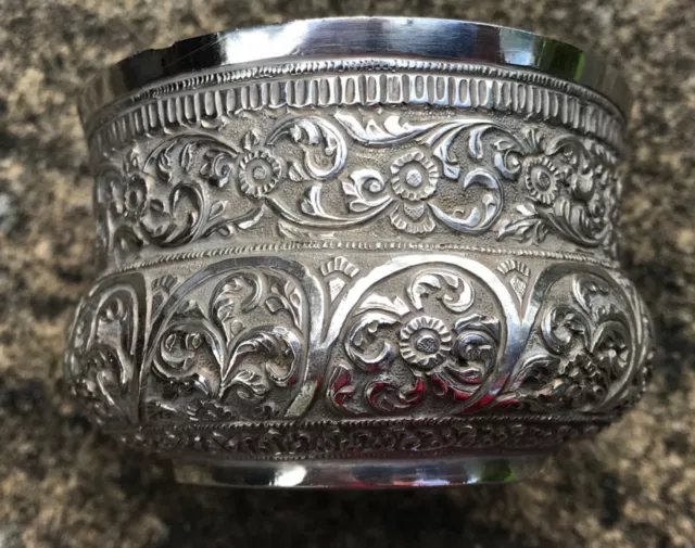 Antique Anglo Indian Kutch Design Silver Bowl. 1880. 133 Gms. Lucknow. U.p